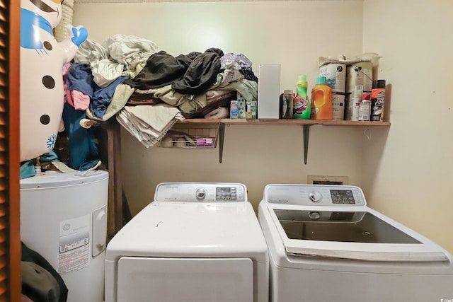 4233 Mica Ave, Little River, SC 29566 - laundry area featuring separate washer and dryer and electric water heater