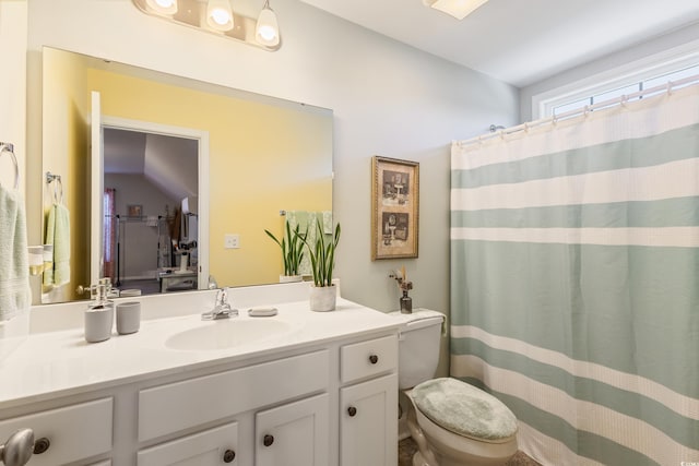 116 Olympus Ln, Conway, SC 29527 - bathroom with vanity and a shower with curtain