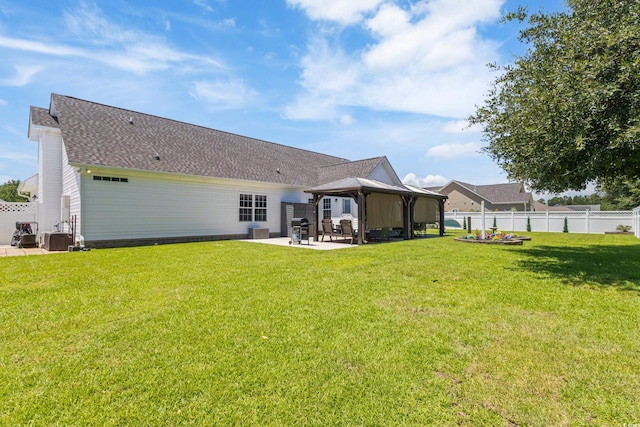 116 Olympus Ln, Conway, SC 29527 - rear view of house featuring a gazebo, a patio area, and roof with shingles