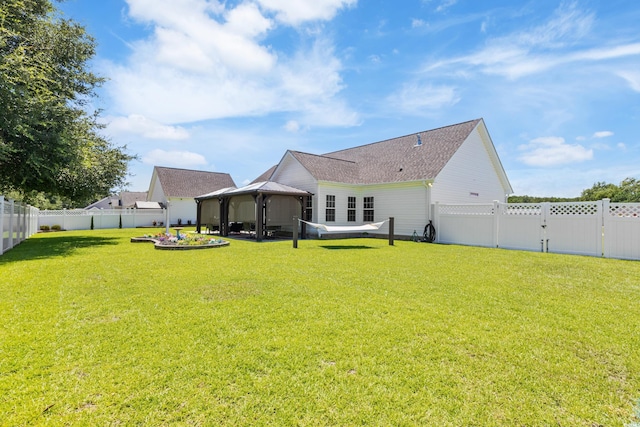 116 Olympus Ln, Conway, SC 29527 - rear view of property featuring a gazebo and a fenced backyard