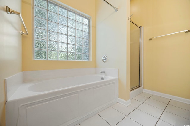 3484 Trailside Dr, Little River, SC 29566 - full bath featuring a bath, a shower stall, and tile patterned flooring
