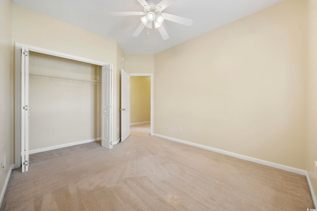 3484 Trailside Dr, Little River, SC 29566 - unfurnished bedroom with carpet, a closet, and a ceiling fan