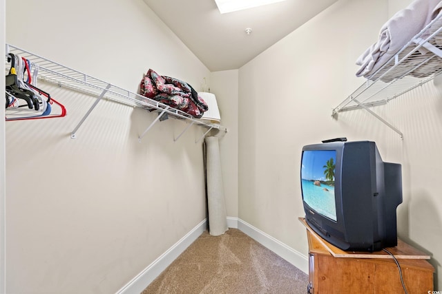 2180 Waterview Dr Unit 332, North Myrtle Beach, SC 29582 - spacious closet featuring carpet floors, vaulted ceiling, and a skylight