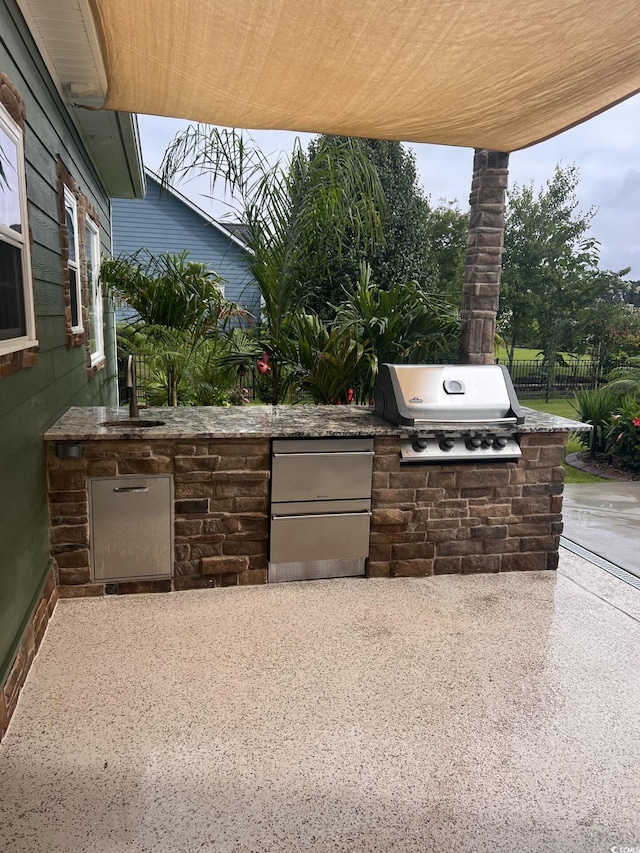 405 Palo Verde Dr, Myrtle Beach, SC 29579 - view of patio / terrace featuring exterior kitchen and a sink