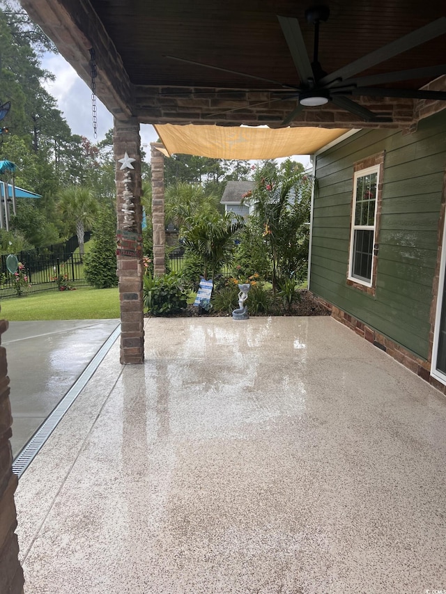 405 Palo Verde Dr, Myrtle Beach, SC 29579 - view of patio with a ceiling fan