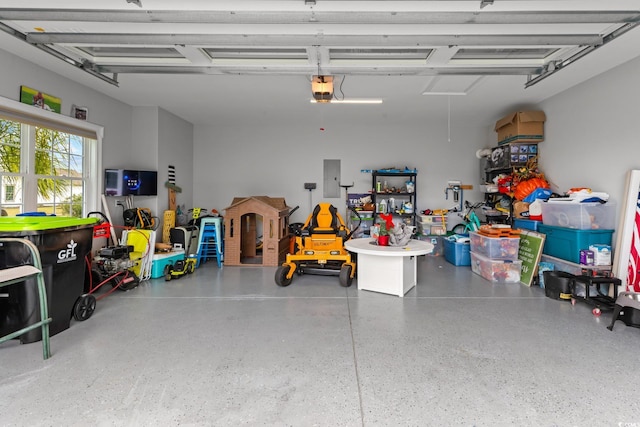 405 Palo Verde Dr, Myrtle Beach, SC 29579 - garage with electric panel and a garage door opener