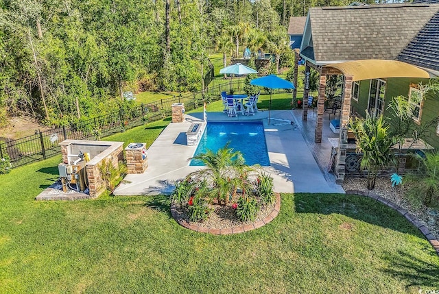 405 Palo Verde Dr, Myrtle Beach, SC 29579 - view of pool featuring a fenced backyard and a patio area