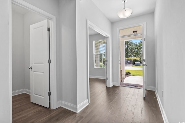 225 Astoria Park Loop, Conway, SC 29526 - entryway with dark wood-type flooring and baseboards