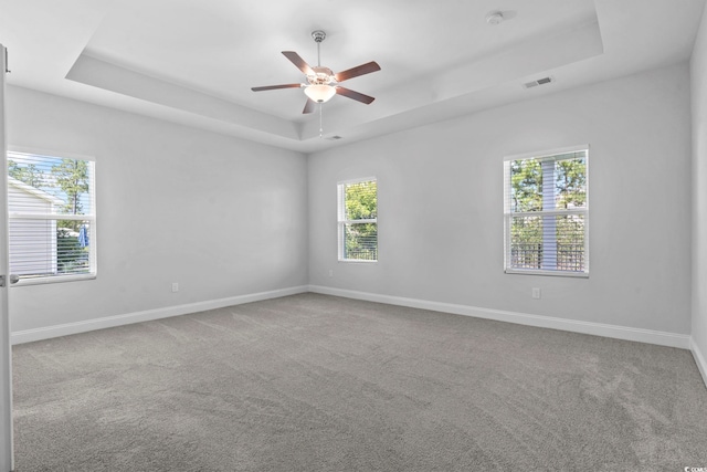 225 Astoria Park Loop, Conway, SC 29526 - carpeted spare room featuring a raised ceiling, a ceiling fan, and a smoke detector