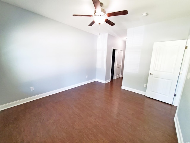 1017 Dinger Dr Unit 1017, Myrtle Beach, SC 29588 - empty room featuring ceiling fan, dark wood-type flooring, and a smoke detector
