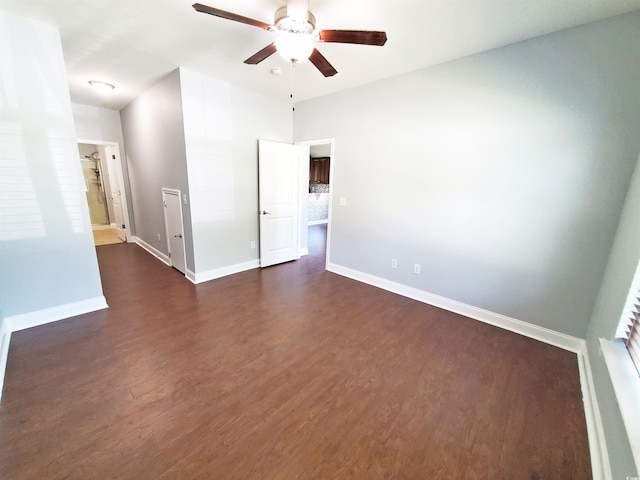 1017 Dinger Dr Unit 1017, Myrtle Beach, SC 29588 - empty room featuring ceiling fan and dark wood-type flooring
