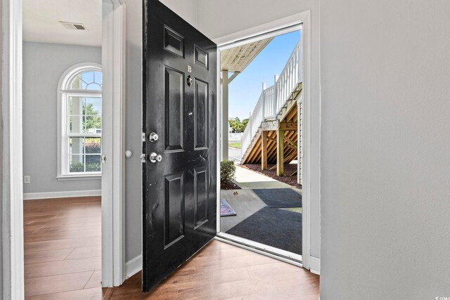 105 Ashley Park Dr Unit 2B, Myrtle Beach, SC 29579 - entrance foyer with wood finished floors and baseboards