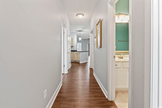 105 Ashley Park Dr Unit 2B, Myrtle Beach, SC 29579 - hall with dark wood-type flooring and baseboards