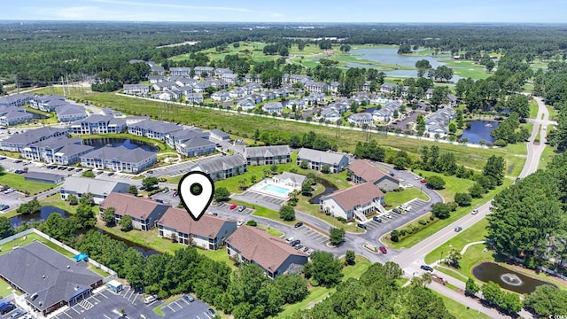 105 Ashley Park Dr Unit 2B, Myrtle Beach, SC 29579 - aerial view of property and surrounding area with a large body of water and nearby suburban area