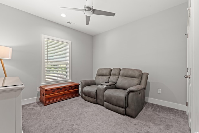 7405 Louisville Rd, Aynor, SC 29511 - sitting room with a ceiling fan and carpet floors
