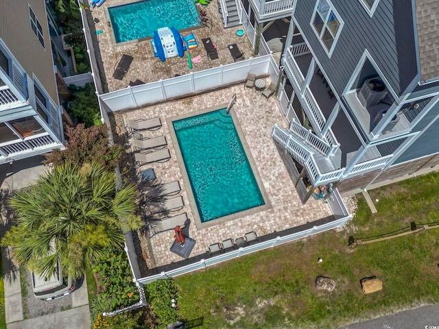 1514-B S Ocean Blvd, Surfside Beach, SC 29575 - aerial view of property and surrounding area with a pool area