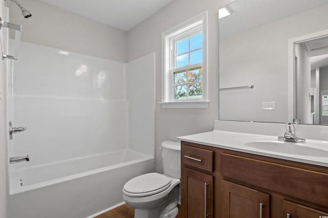 133 Cooper Ln, Georgetown, SC 29440 - full bath with vanity, bathtub / shower combination, and wood finished floors