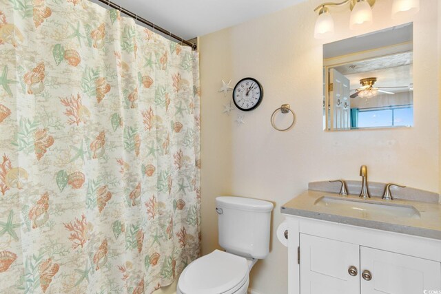 3217 S Ocean Blvd Unit 305, North Myrtle Beach, SC 29582 - bathroom with vanity and a shower with shower curtain