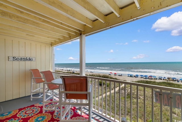 3217 S Ocean Blvd Unit 305, North Myrtle Beach, SC 29582 - balcony with view of water and beach