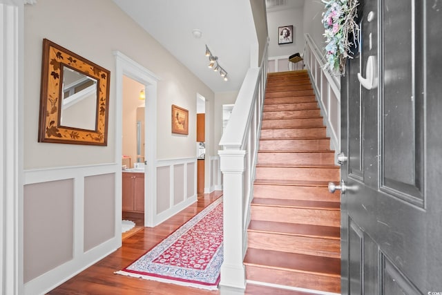 190 Olde Towne Way Unit 3, Myrtle Beach, SC 29588 - stairs with wood finished floors