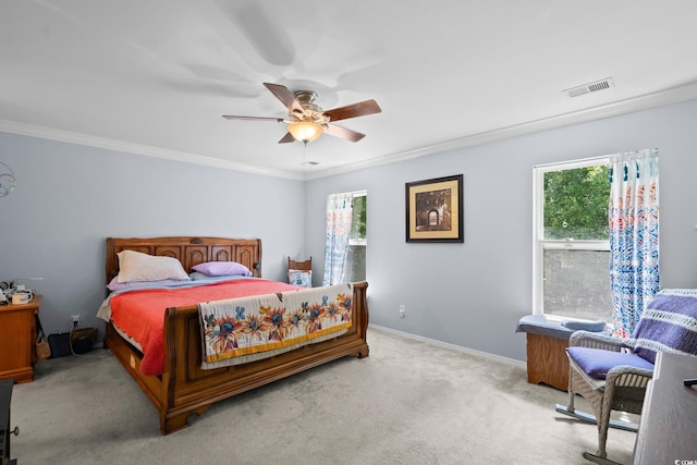190 Olde Towne Way Unit 3, Myrtle Beach, SC 29588 - bedroom featuring ornamental molding, carpet flooring, and a ceiling fan