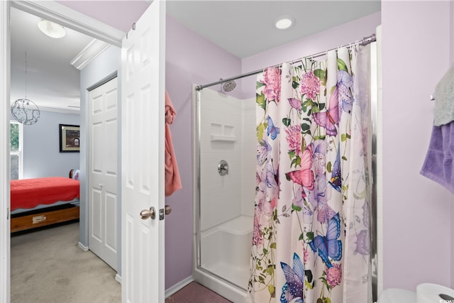 190 Olde Towne Way Unit 3, Myrtle Beach, SC 29588 - full bath with curtained shower, ornamental molding, and ensuite bathroom