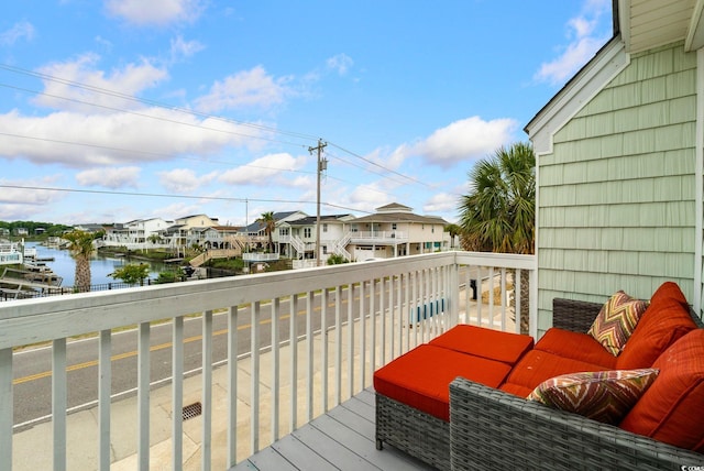 5700 Nixon St, North Myrtle Beach, SC 29582 - deck featuring a residential view and a water view