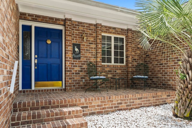 218 Lander Dr, Conway, SC 29526 - doorway to property with brick siding and a porch