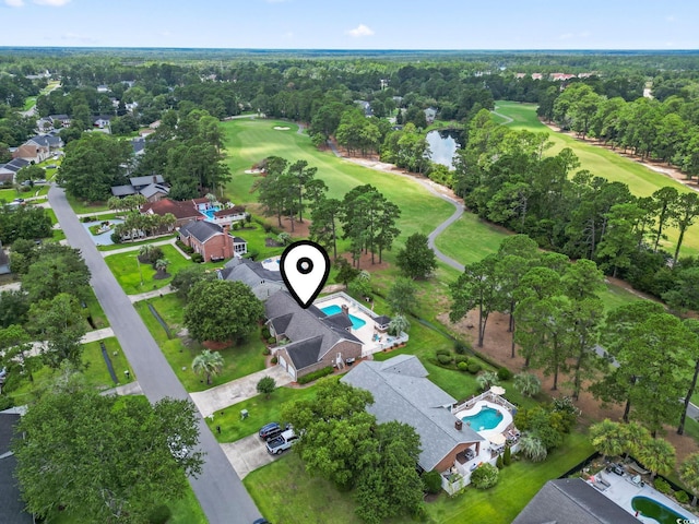 218 Lander Dr, Conway, SC 29526 - aerial overview of property's location featuring a golf course and nearby suburban area
