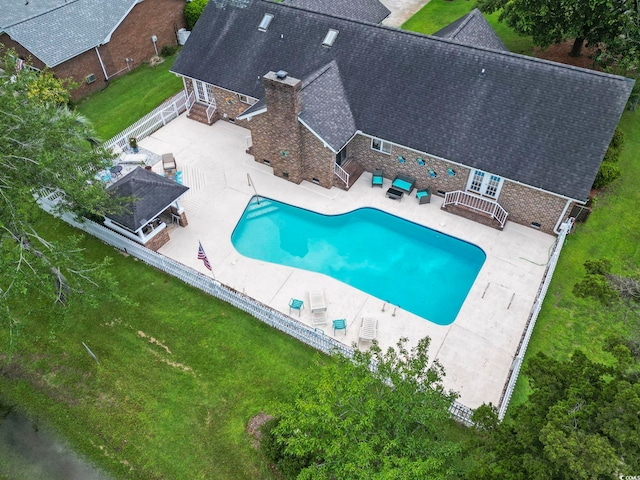 218 Lander Dr, Conway, SC 29526 - view of pool featuring a patio area, a fenced backyard, and french doors