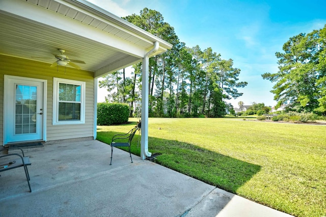 434 Deerfield Links Dr, Surfside Beach, SC 29575 - view of patio with a ceiling fan