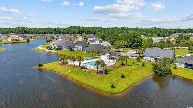 371 Sea Turtle Dr, Myrtle Beach, SC 29588 - aerial view of residential area with a large body of water and a pool area