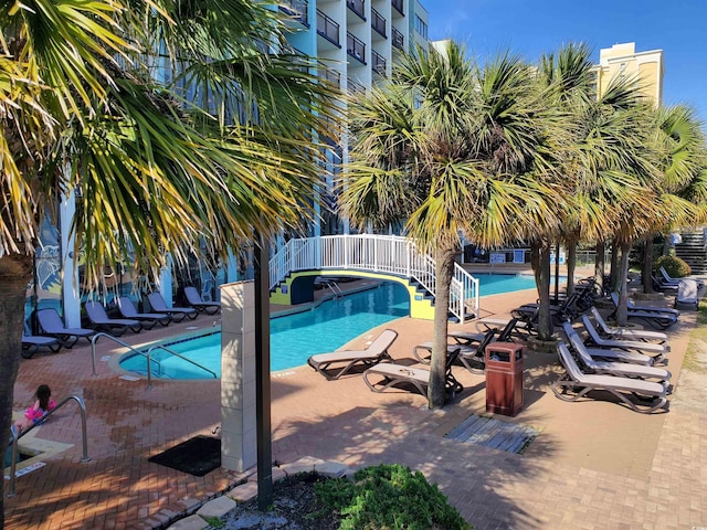 6804 N Ocean Blvd Unit 1621, Myrtle Beach, SC 29572 - community pool with a patio