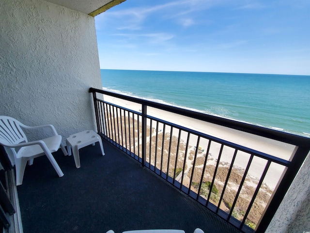 6804 N Ocean Blvd Unit 1621, Myrtle Beach, SC 29572 - balcony featuring view of water and beach