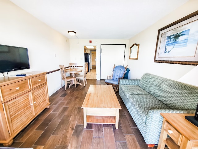 6804 N Ocean Blvd Unit 1621, Myrtle Beach, SC 29572 - living area with dark wood-type flooring