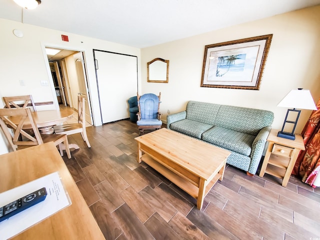 6804 N Ocean Blvd Unit 1621, Myrtle Beach, SC 29572 - living room featuring wood tiled floors