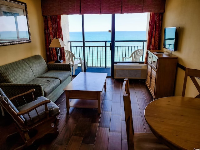 6804 N Ocean Blvd Unit 1621, Myrtle Beach, SC 29572 - living room featuring healthy amount of natural light and wood tiled floors