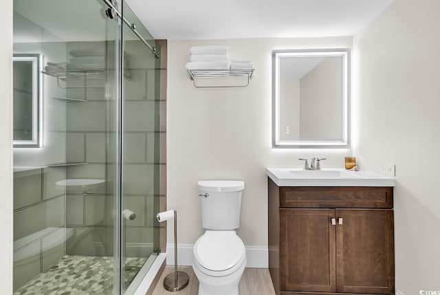 2701 S Ocean Blvd Unit 705, North Myrtle Beach, SC 29582 - bathroom with vanity and a shower stall