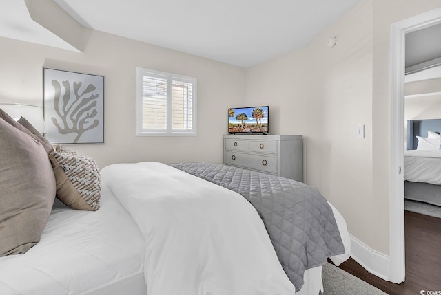2701 S Ocean Blvd Unit 705, North Myrtle Beach, SC 29582 - bedroom with wood finished floors and baseboards