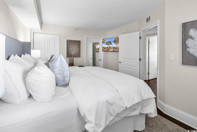 2701 S Ocean Blvd Unit 705, North Myrtle Beach, SC 29582 - bedroom featuring baseboards and a closet