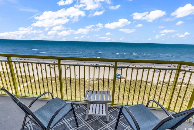 2701 S Ocean Blvd Unit 705, North Myrtle Beach, SC 29582 - balcony with view of water and beach