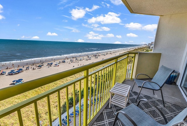 2701 S Ocean Blvd Unit 705, North Myrtle Beach, SC 29582 - balcony featuring view of water and beach