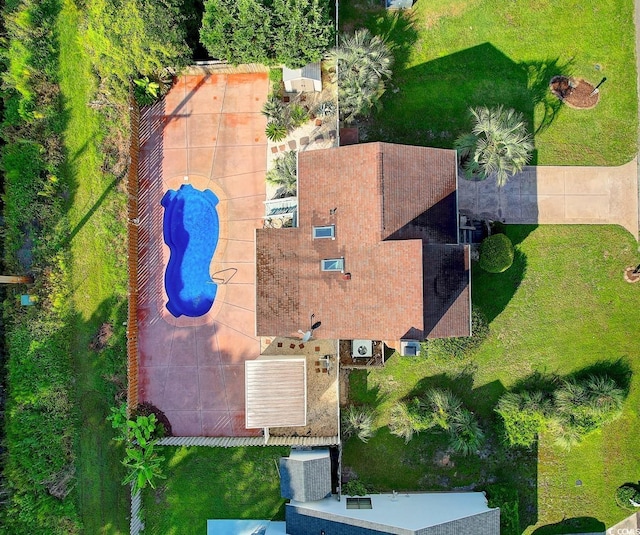 503 Plantation Dr, Surfside Beach, SC 29575 - view from above of property with a pool area