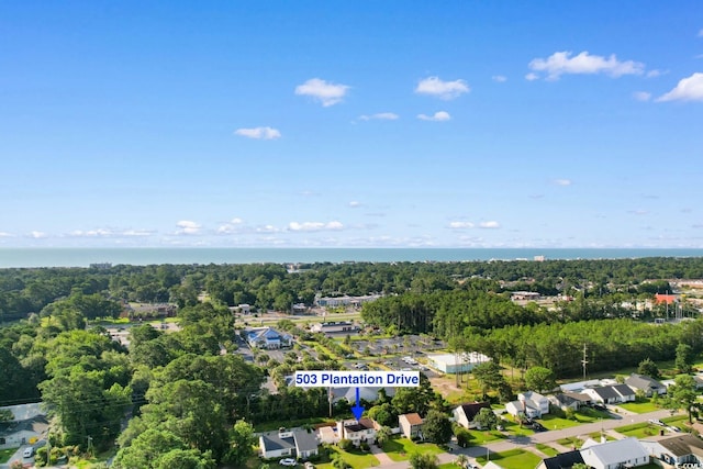 503 Plantation Dr, Surfside Beach, SC 29575 - aerial view of residential area with a nearby body of water