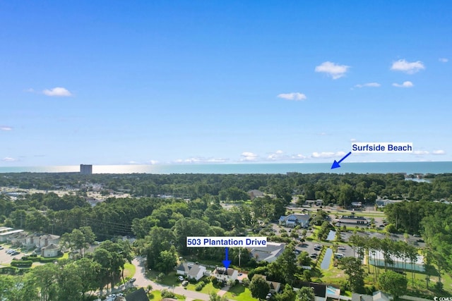 503 Plantation Dr, Surfside Beach, SC 29575 - aerial view of a heavily wooded area