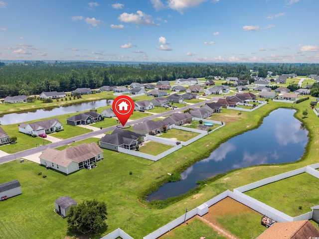 308 Millbrook Cir, Aynor, SC 29544 - aerial view of residential area with a nearby body of water