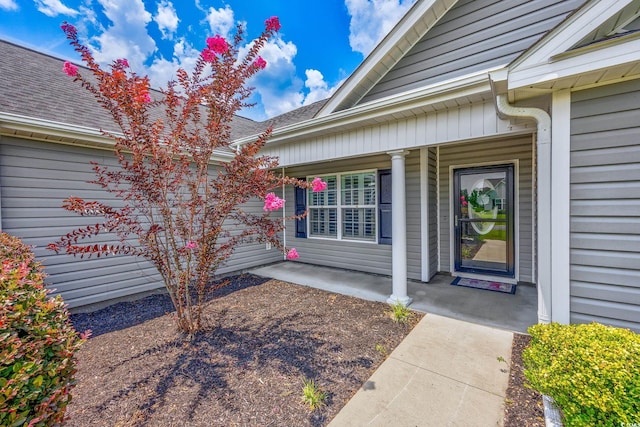 308 Millbrook Cir, Aynor, SC 29544 - entrance to property with covered porch and roof with shingles
