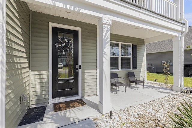 312 Cattle Drive Cir, Myrtle Beach, SC 29588 - property entrance with a porch and a balcony