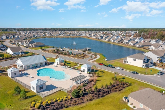 312 Cattle Drive Cir, Myrtle Beach, SC 29588 - aerial perspective of suburban area with a large body of water and a pool