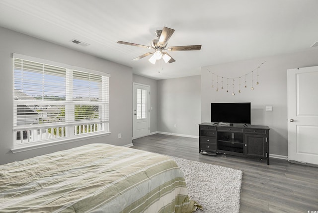 312 Cattle Drive Cir, Myrtle Beach, SC 29588 - bedroom featuring wood finished floors and ceiling fan